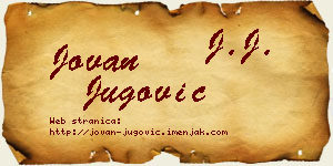 Jovan Jugović vizit kartica